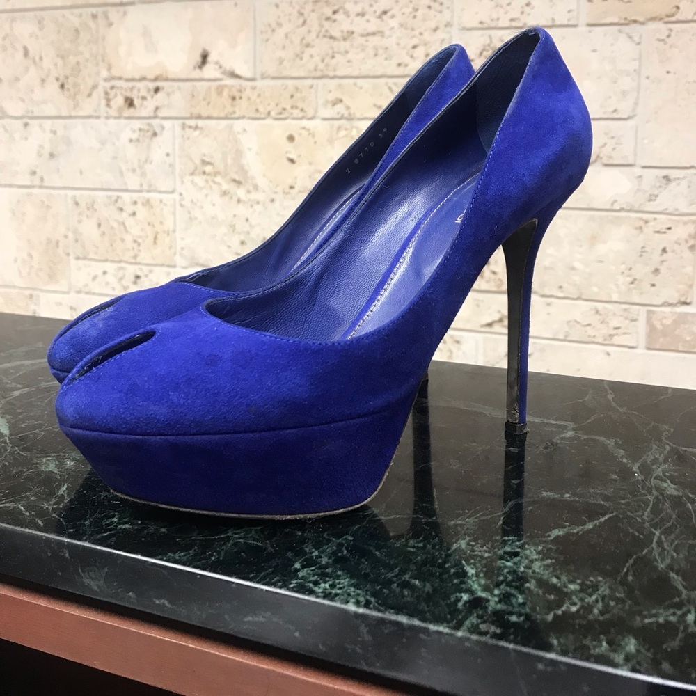 Sergio Rossi Blue Platform Pumps